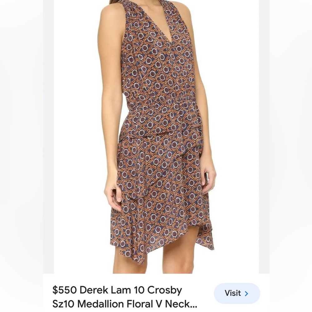 DEREK LAM 10 CROSBY Vneck Dress